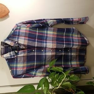 Vtg plaid blouse 3/$30